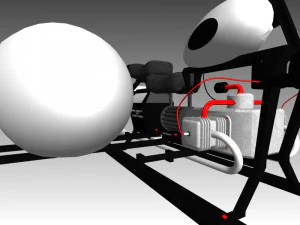 hover bike with sidecar 3D Model