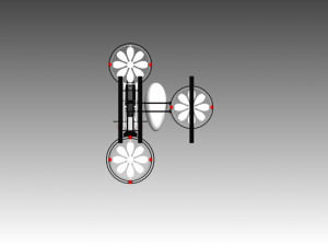 hover bike with sidecar 3D 模型