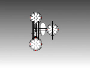 hover bike with sidecar 3D Model