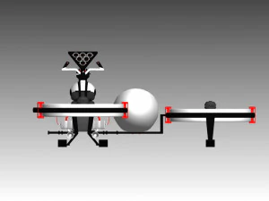 hover bike with sidecar 3D Model