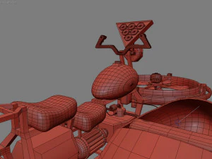 hover bike with sidecar 3D Model