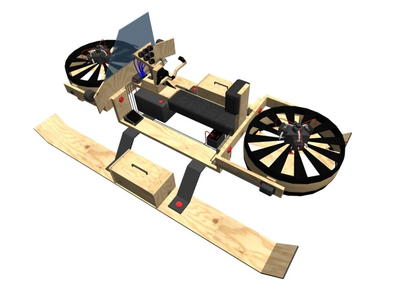 hoverbike 3D Model .c4d .max .obj .3ds .fbx .stl .blend