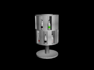 wine carousel Modello 3D