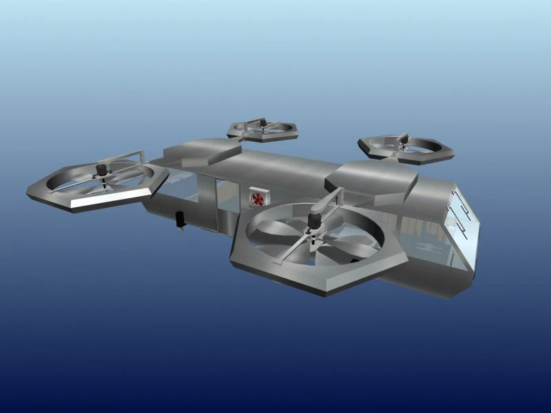 flying camper 3D Model .c4d .max .obj .3ds .fbx .stl .blend 