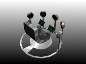 assento piloto Modelo 3D