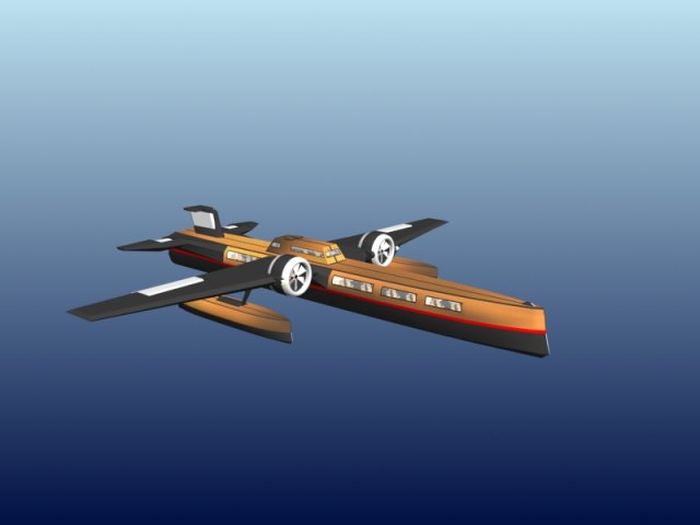the seaplane Model 3D .c4d .max .obj .3ds .fbx .stl .blend 