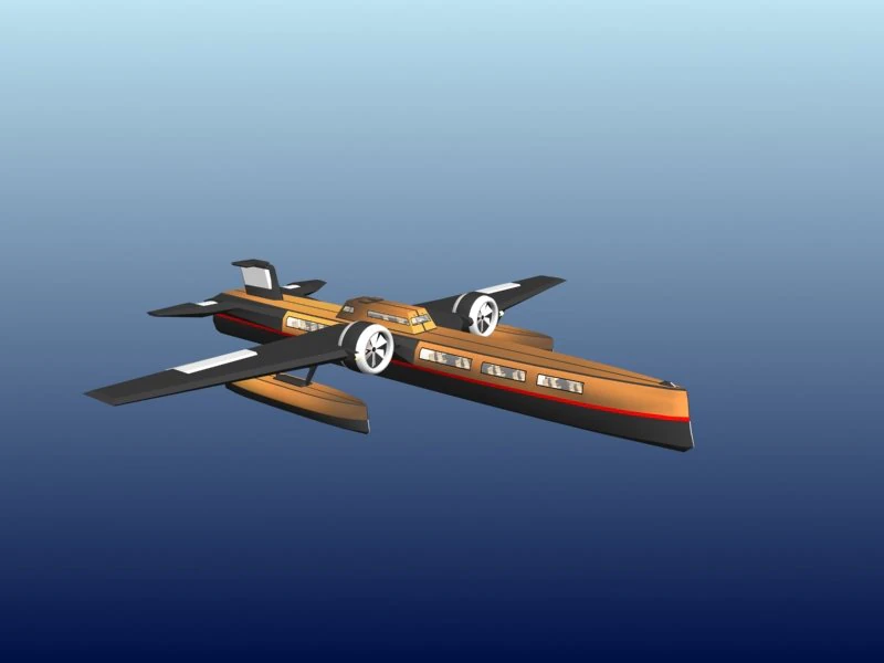 the seaplane 3D Model .c4d .max .obj .3ds .fbx .stl .blend 