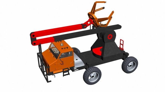 Toon crane 3D 模型 .c4d .max .obj .3ds .fbx .stl .blend 
