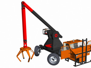 Toon crane 3D 模型