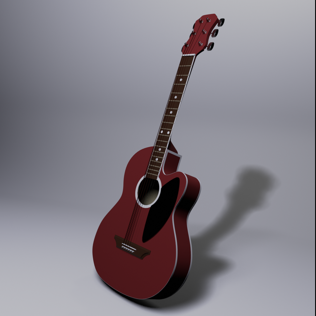 3д модель гитары. Гитара Dae.