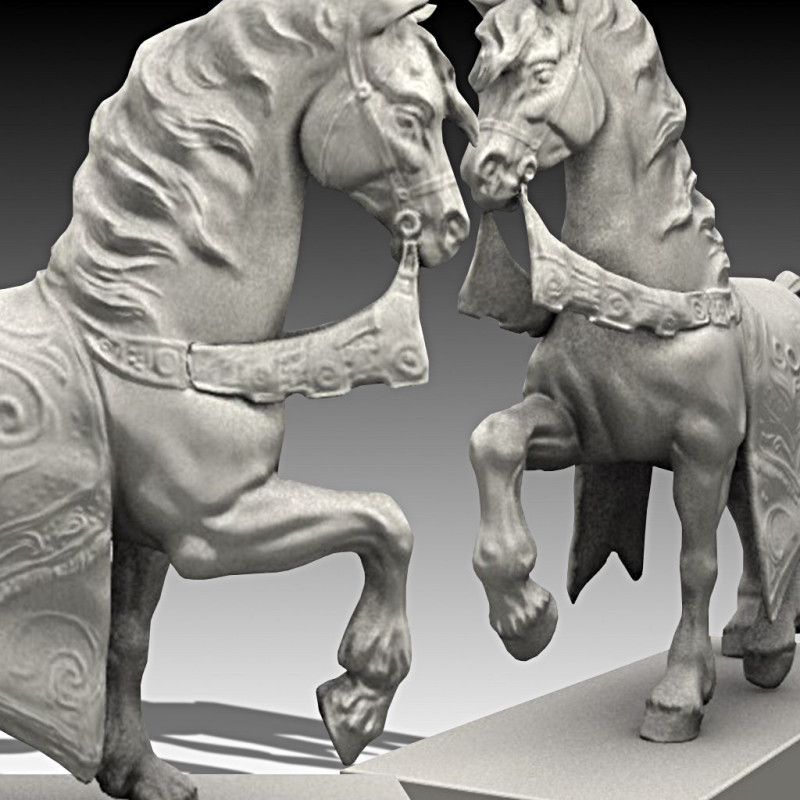 Royal Horse Sculpture Modèle 3D .c4d .max .obj .3ds .fbx .stl .blend 