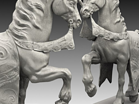 Royal Horse Sculpture 3D 모델