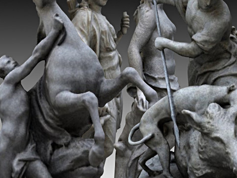 Louvre Museum Sculptures Collection Modelo 3D