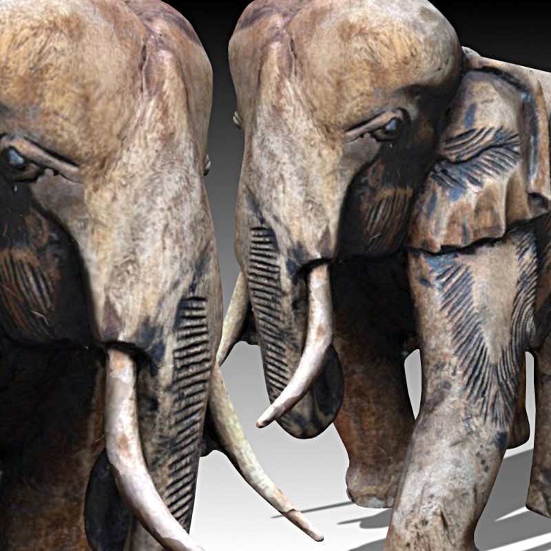 Indian Elephant Sculpture Modello 3D .c4d .max .obj .3ds .fbx .stl .blend