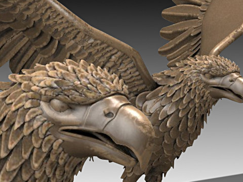 Eagle Bronze Sculpture Model 3D