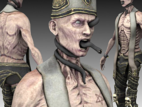 Zombie Priest Model 3D