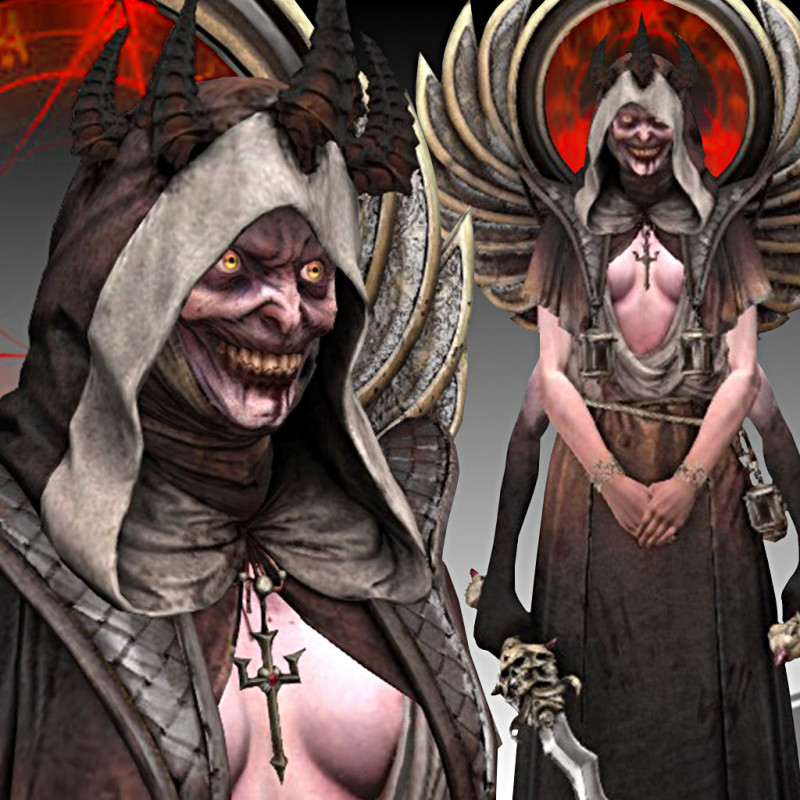 Death Priestess 3Dモデル .c4d .max .obj .3ds .fbx .stl .blend 