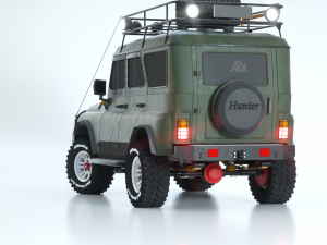 uaz hunter rigged Modello 3D