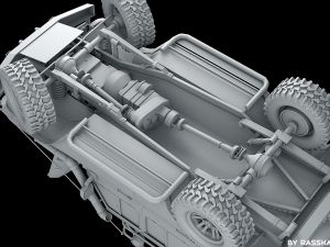 uaz hunter rigged Modello 3D