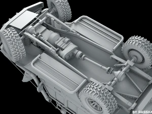 uaz hunter rigged 3D Model