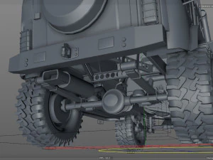 uaz hunter rigged 3D Model