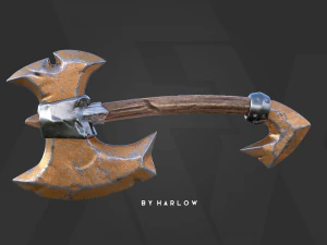 stilisierte Axt 3D Modell