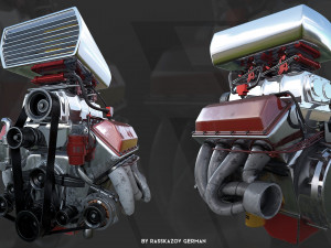 stylized engine 3D 모델