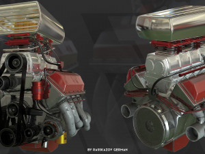 stylized engine 3D Model