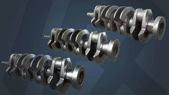 crankshaft 3D 모델 .c4d .max .obj .3ds .fbx .stl .blend 