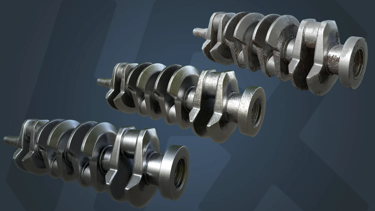 crankshaft 3D Model .c4d .max .obj .3ds .fbx .stl .blend 