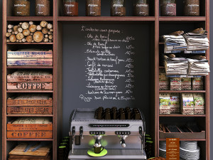 coffe shop set 3D Model