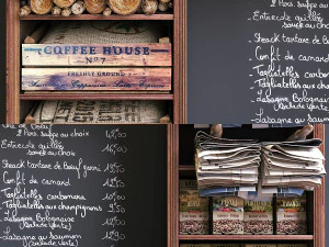 coffe shop set 3D Model