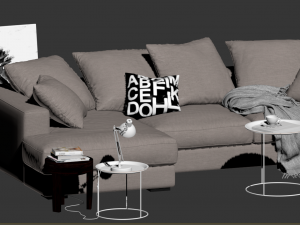 sofa decor picture tables 3D Model