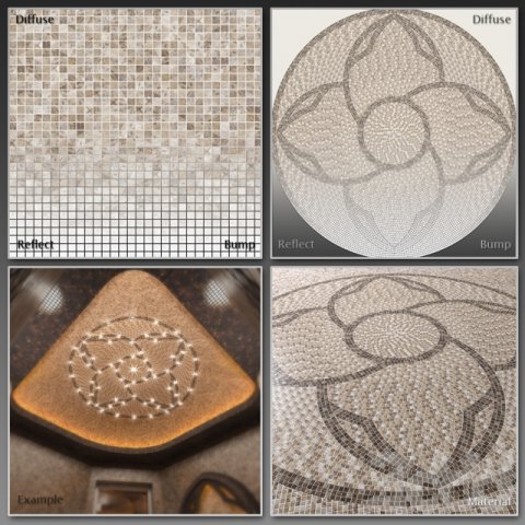 tile ornament CG Текстури .c4d .max .obj .3ds .fbx .stl .blend 
