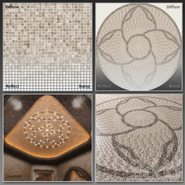 tile ornament CG Textures .c4d .max .obj .3ds .fbx .stl .blend 