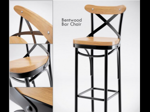 bar chair bentwood 3D Model