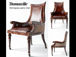 cadeira de jogo clássica thomasville Modelo 3D