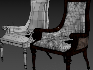 classic game chair thomasville Modello 3D