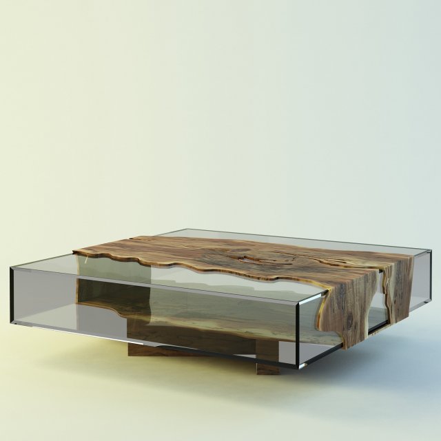 coffee table wood glass 3D Модель .c4d .max .obj .3ds .fbx .stl .blend 