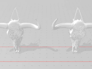 cr&acirc;nio de touro Modelo 3D