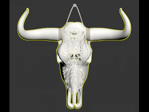 cr&acirc;nio de touro Modelo 3D