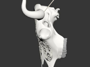 cr&acirc;nio de touro Modelo 3D