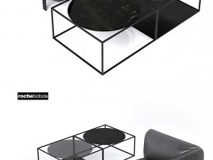 sofa and coffee table 3D Model