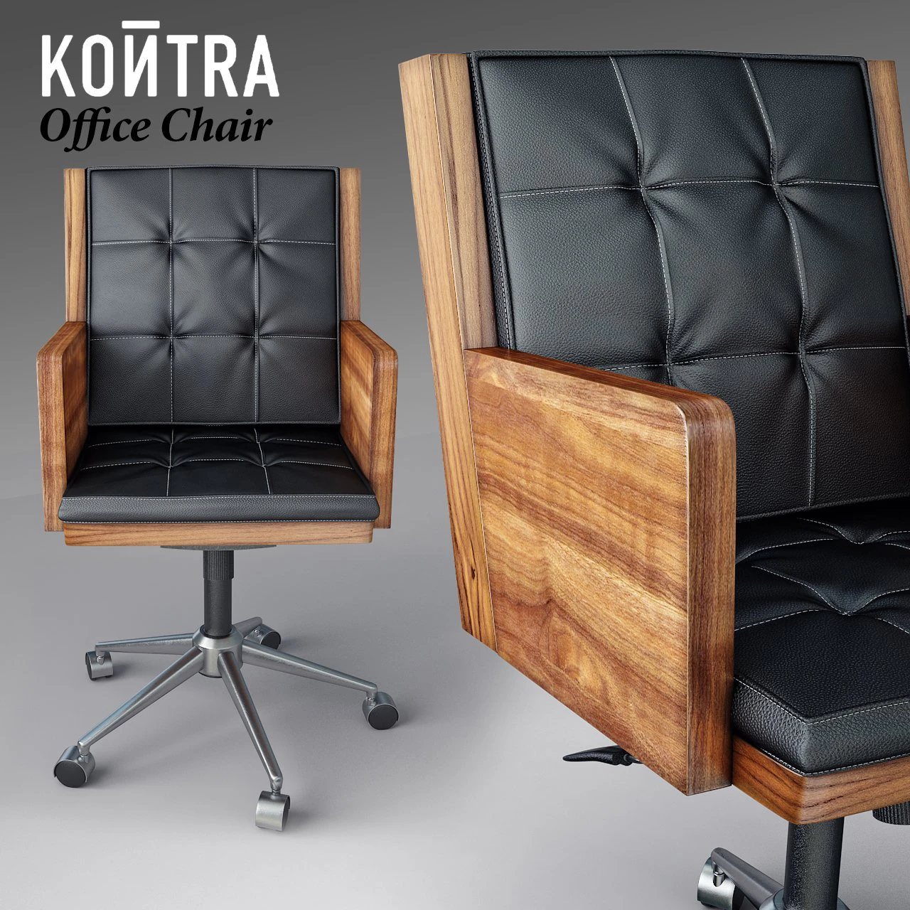 office chair 3D Model .c4d .max .obj .3ds .fbx .stl .blend 