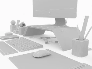 apple imac iphone decor 3D Model