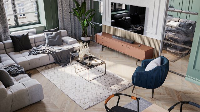 loft interior scene Model 3D .c4d .max .obj .3ds .fbx .stl .blend