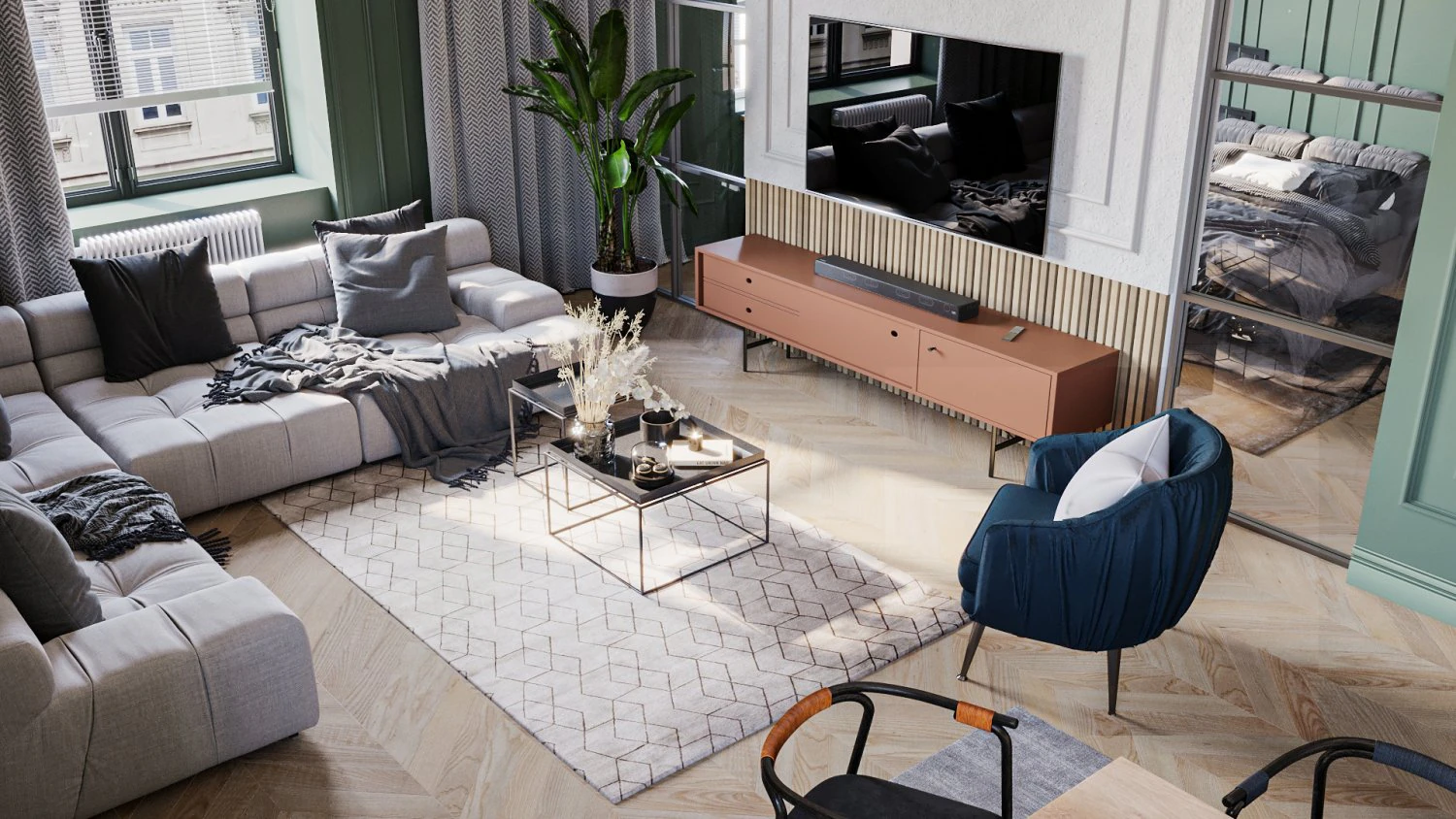 loft interior scene 3D Model .c4d .max .obj .3ds .fbx .stl .blend 