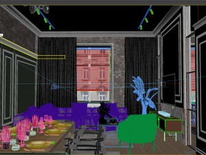 loft interior scene Model 3D