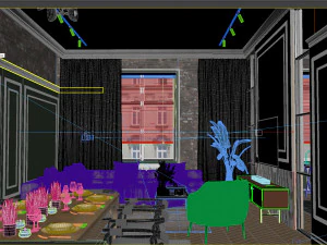 loft interior scene 3D Model