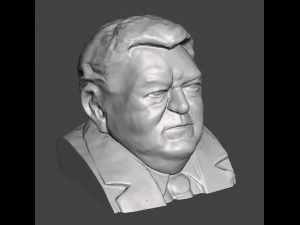 franz josef strau bust - 3d scan - 3d print ready 3D Model